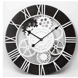 Reloj Pared Loft DKD Home Decor Negro Blanco 4 x 60 x 60 cm Precio: 32.49999984. SKU: S3037748