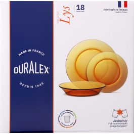 Duralex Vajilla Lys Ambar 18 Piezas (2 Unidades)