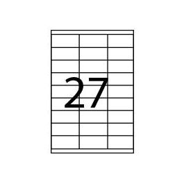 FABRISA 15301 Etiquetas Adhesivas Blancas A4 70x30 mm para Impresoras Láser Inkjet Copiadora 100 Hojas Cantos Rectos Precio: 14.49999991. SKU: B15SG9DT7T