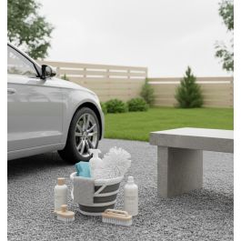 Confortime Cubo Plegable de Plástico 10 Litros 33x33x24.5 cm (12 Unidades)