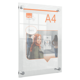 Pizarra blanca Nobo Transparente Acrílico