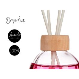 Mikado 100 ml con varilla orquídea Acorde - Vidrio, madera, fragancia rosa - 5.5x21.3x5.5 cm (12 Unidades) Mikado 100 ml con varilla orquídea Acorde - Vidrio, madera, fragancia rosa - 5.5x21.3x5.5 cm (12 Unidades)