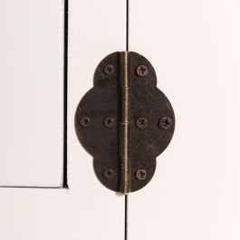 Aparador ORIENTE Blanco Dorado Madera Hierro Madera MDF 63 x 33 x 131 cm