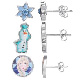 Disney Set 3 pares de pendientes Frozen Elsa Anna Olaf