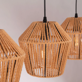 Lámpara Colgante Cuerda Araraquara SKD-P80055 - Diseño Natural y Fresco para Interiores