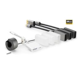 Vivolink Anillo adaptador Pro USB-C, DisplayPort, Mini DisplayPort, Lightning - Soporta 4K@60Hz para salas de reuniones