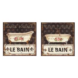 DKD Home Decor Decoración Pared Tradicional de Metal Negro Blanco 30x30 cm | Juego de 6 Unidades para Baño Precio: 14.7899994. SKU: B18FXSZZKA