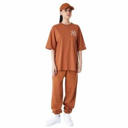 Camiseta Deportiva de Manga Corta New Era LEAGUE ESSNTLS LC OS TEE NEYYAN 60435552 Marrón (XL)