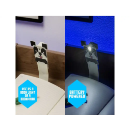 Wondee Lámpara de Lectura Minecraft Panda LED, Inspirada en Videojuego, Accesorio Oficial para Fans