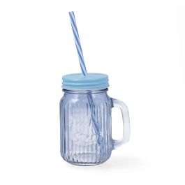 Quid Jarra de Vidrio con Tapa Acero 45 cL, Pack de 12 Unidades, Modelo Maison, Azul, Con Relieve, Apto Frigorífico Precio: 18.49999976. SKU: B1JEQEAFDX