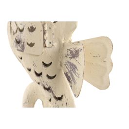 DKD Home Decor Caballito de Mar Decorativo Blanco Hierro 9 x 41 x 22 cm (2 Unidades)