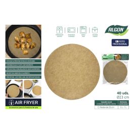 Algon - Set de 40 Papeles Redondos para Airfryer de 23 cm (24 Unidades) Precio: 19.49999942. SKU: B1JVF7XR9Z