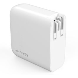 4smarts Cargador GaN Flex 65W, 2 USB-C + 1 USB-A, Carga Rápida Power Delivery Quick Charge, Blanco
