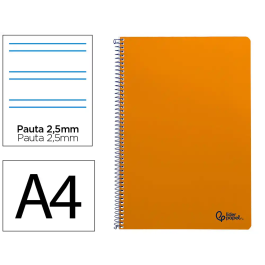 Liderpapel Cuaderno Espiral A4 Smart Tapa Blanda 80 Hojas 75gr Pauta 2,5mm con Margen Color Naranja Precio: 7.99000026. SKU: B19PGVADWR