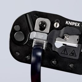 Knipex 97 51 13 Herramienta para prensar RJ-45 Crimpzange para Westernstecker, Negro/Azul/Rojo, 191mm