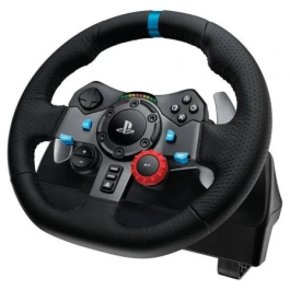 Logitech G29 Driving Force Volante con Pedales para PS5, PS4, PS3 y PC, 900° Giro, Force Feedback, Cuero - Ref. 941-000112