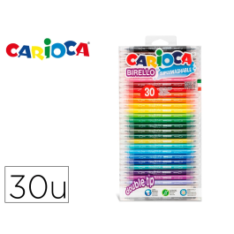 Carioca Rotulador Birello Doble Punta Blister 30 Unidades Colores Surtidos Tinta Superlavable