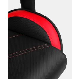 Drift DR350 Silla Gaming Ergonómica con Reposabrazos 4D, Pistón Clase 4 150kg, Respaldo Reclinable 90-135°, Cojines Lumbar/Cervical, Negro/Rojo