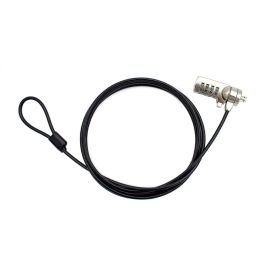 Nilox Cable de Seguridad Portátil con Combinación de 4 Dígitos, 1.8m, Acero, Negro