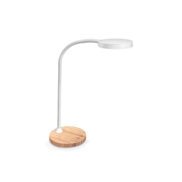 Cep Lámpara de Escritorio LED 5,46W 300lm Brillo Regulable Cabeza Orientable Blanco y Madera Precio: 99.50000005. SKU: B17PK8L3X2
