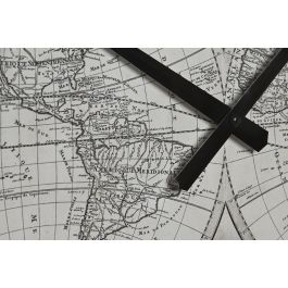 DKD Home Decor Reloj de Pared Loft Blanco Negro Metal MDF 6 x 65 x 62 cm (2 Unidades)