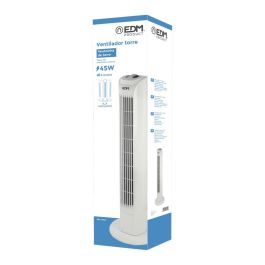 Ventilador de torre. potencia: 45w color blanco 21x78cm edm