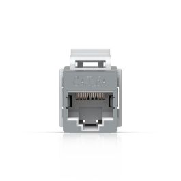 Ubiquiti Acoplador Keystone Cat6A Pass-through para Cables Ethernet Pre-terminados, Conector de Acero Inoxidable - Pack de 12