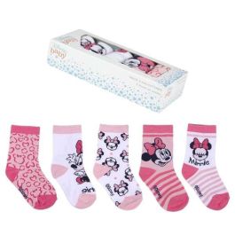 Cerdá Pack Calcetines 5 Piezas Minnie Mouse Disney Oficial, Multicolor, Talla Calzado 17-18 para Niña Bebé (t17/18)