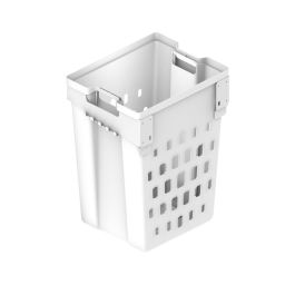 Anja 1008.2308 Módulo Tolva Abatible para Ropa con Compás Retenedor Mueble 450 mm Blanco 50L