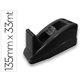 Q-connect Portarrollo sobremesa de plástico negro para cinta de 33 m, 135x58x60 mm Precio: 2.78999985. SKU: B1H52W8VK4