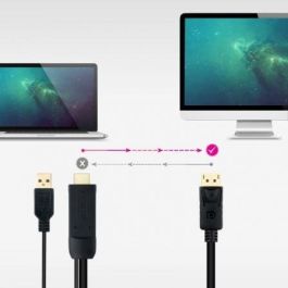 Nanocable 10.15.4352 Cable Conversor HDMI 2.0 Macho a DisplayPort 1.2 Macho 1.8m Negro Soporta 4K 60Hz USB Alimentado Nanocable 10.15.4352 Cable Conversor HDMI 2.0 Macho a DisplayPort 1.2 Macho 1.8m Negro Soporta 4K 60Hz USB Alimentado