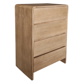 DKD Home Decor Chifonier Urban 4 cajones Paulownia Olmo Marrón 40 x 100 x 60 cm