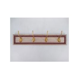 DKD Home Decor Perchero Shabby MDF Rosa Natural 50 Ancho x 7.5 Largo x 12 Alto cm - Juego de 4 Unidades Colección Pink Decor