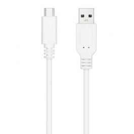 NANOCABLE CABLE USB 2.0 3A, TIPO USB-C/M-A/M, BLANCO, 1.0 M
