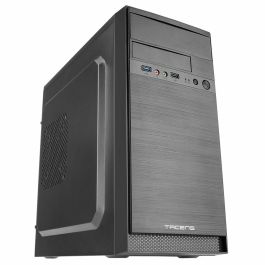 Anima AC4 Caja PC Minitorre MicroATX/Mini-ITX Negra, Frontal Aluminio Pulido, USB 3.0, Audio y Micrófono