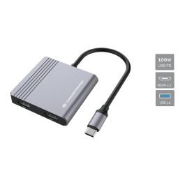 Conceptronic DONN13GR Hub USB Tipo C con HDMI, USB-C PD y USB 3.0 para MacBook, Chromebook y más, 4 en 1 Precio: 41.50000041. SKU: B17BGMDA4R