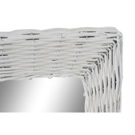 Espejo de pared DKD Home Decor Blanco Cottage Trenzado 53,5 x 4 x 62,5 cm