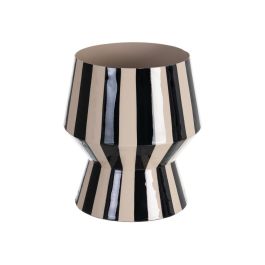 Jarrón Rayas Blanco-Negro Metal 18,50 X 18,50 X 19 cm Precio: 30.3831. SKU: B17SFYXQWM