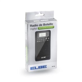 Elbe RF-93 Radio de Bolsillo Digital AM/FM con Auriculares Incluidos - Portátil y Compacta con Memoria para 20 Emisoras