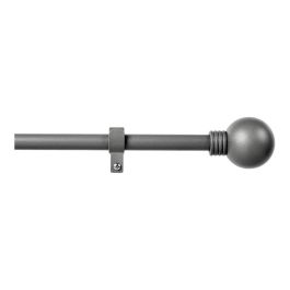 Cintacor - Stor Planet Kit barra cortina anillo extensible 110-200cm plomo acabado satinado