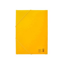 Carpeta Liderpapel Gomas Folio 3 Solapas Carton Simil Prespan Amarilla 10 unidades