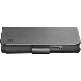 Cellularline Book Agenda Funda Folio para iPhone 14 Plus, 6.7", Piel Sintética, Negra, con Soporte, Cierre Magnético y Bolsillos para Tarjetas