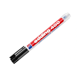 Edding Marcador Permanente 400 Negro Punta Redonda 1 mm Recargable
