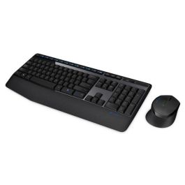 Logitech MK345 Combo Teclado y Ratón Inalámbrico Cómodo con Reposamuñecas y Diseño Resistente a Salpicaduras