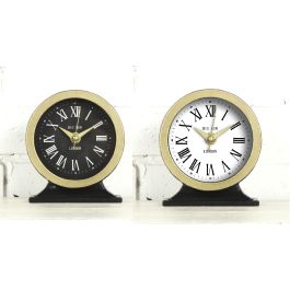 Reloj Sobremesa Chic DKD Home Decor Negro Blanco 6 x 13 x 12 cm (2 Unidades)