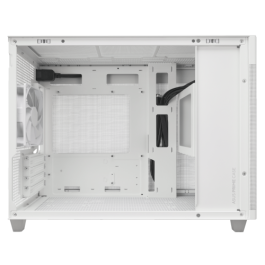 ASUS Prime AP201 MicroATX Mini Torre Blanco - Compatible con ATX, Ventiladores 120mm/140mm, Gestión de Cables
