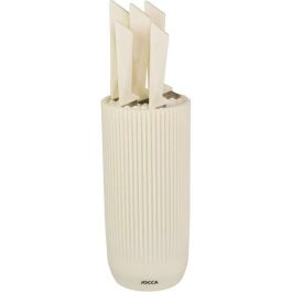 Jocca JOC8435253586605 Juego de 5 Cuchillos con Taco de Polipropileno Beige Jocca JOC8435253586605 Juego de 5 Cuchillos con Taco de Polipropileno Beige