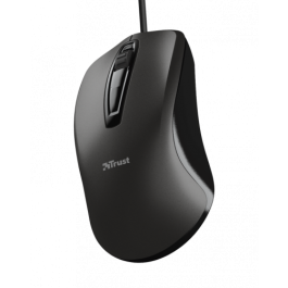 Trust Ratón Óptico Carve con Cable USB 1200DPI Ambidiestro 3 Botones Negro