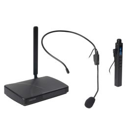 Fonestar Sistem Micrófono Inalámbrico Academy - 1 para Educación y Presentaciones con Tecnología UHF, Puntero Láser y Presentador de Diapositivas