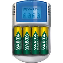 Varta Cargador LCD para Pilas AA y AAA con Indicador de Nivel, Incluye 4xAA 2600mAh y Adaptador 12V
